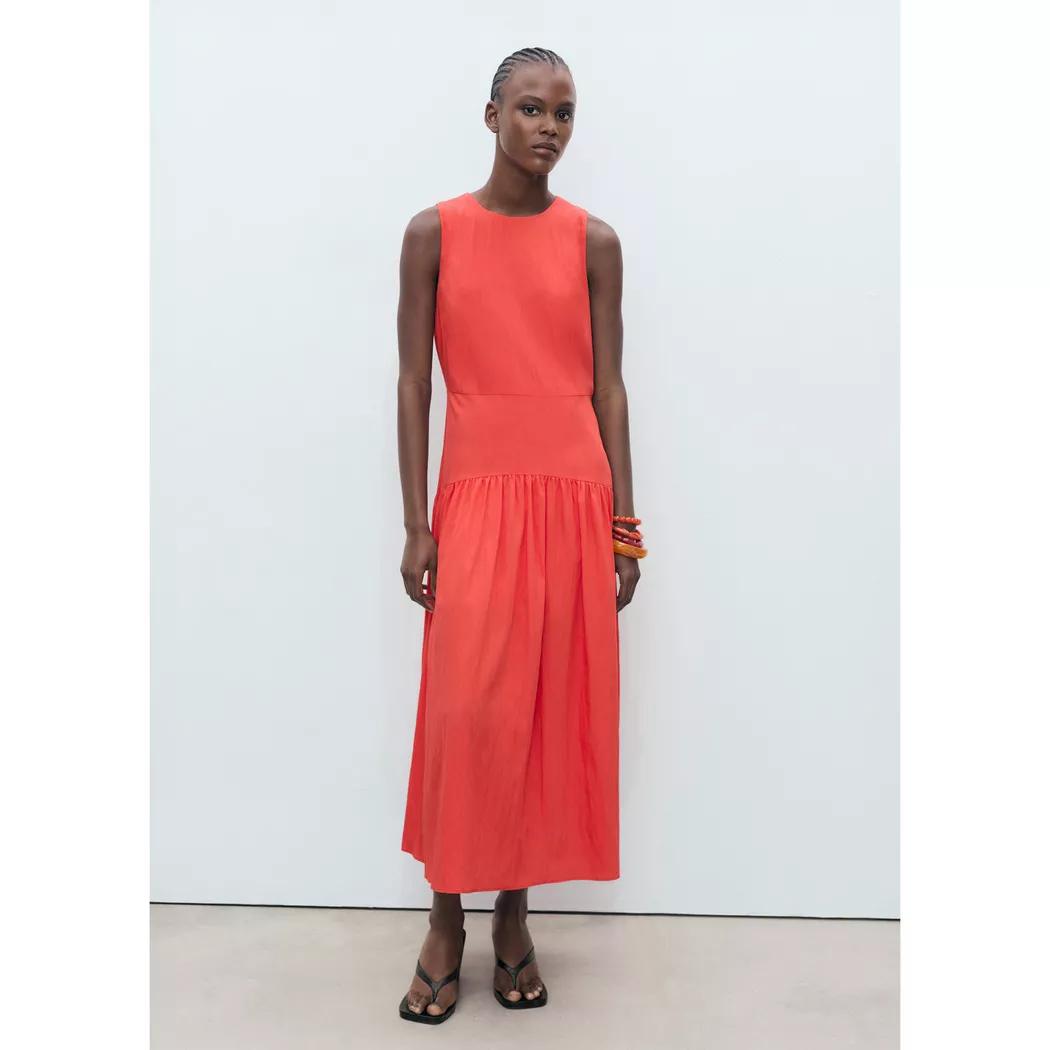 Mango - Kleid, für Damen, Rot, Größe L 2