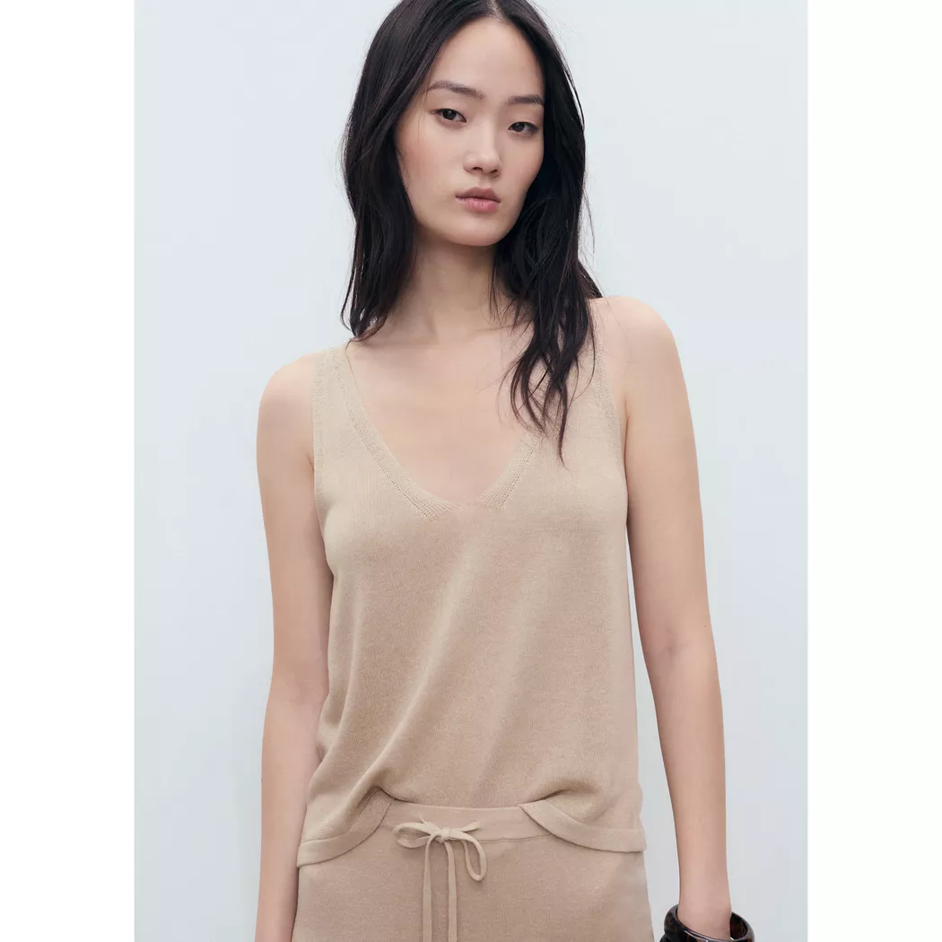 Mango - Top, für Damen, Steingrau, Größe S