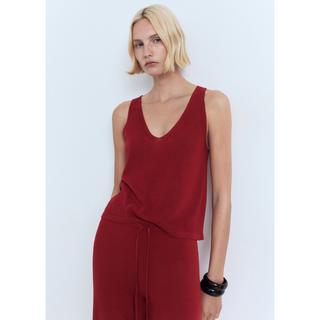 MANGO VELLA Top Sans Manches Col V  