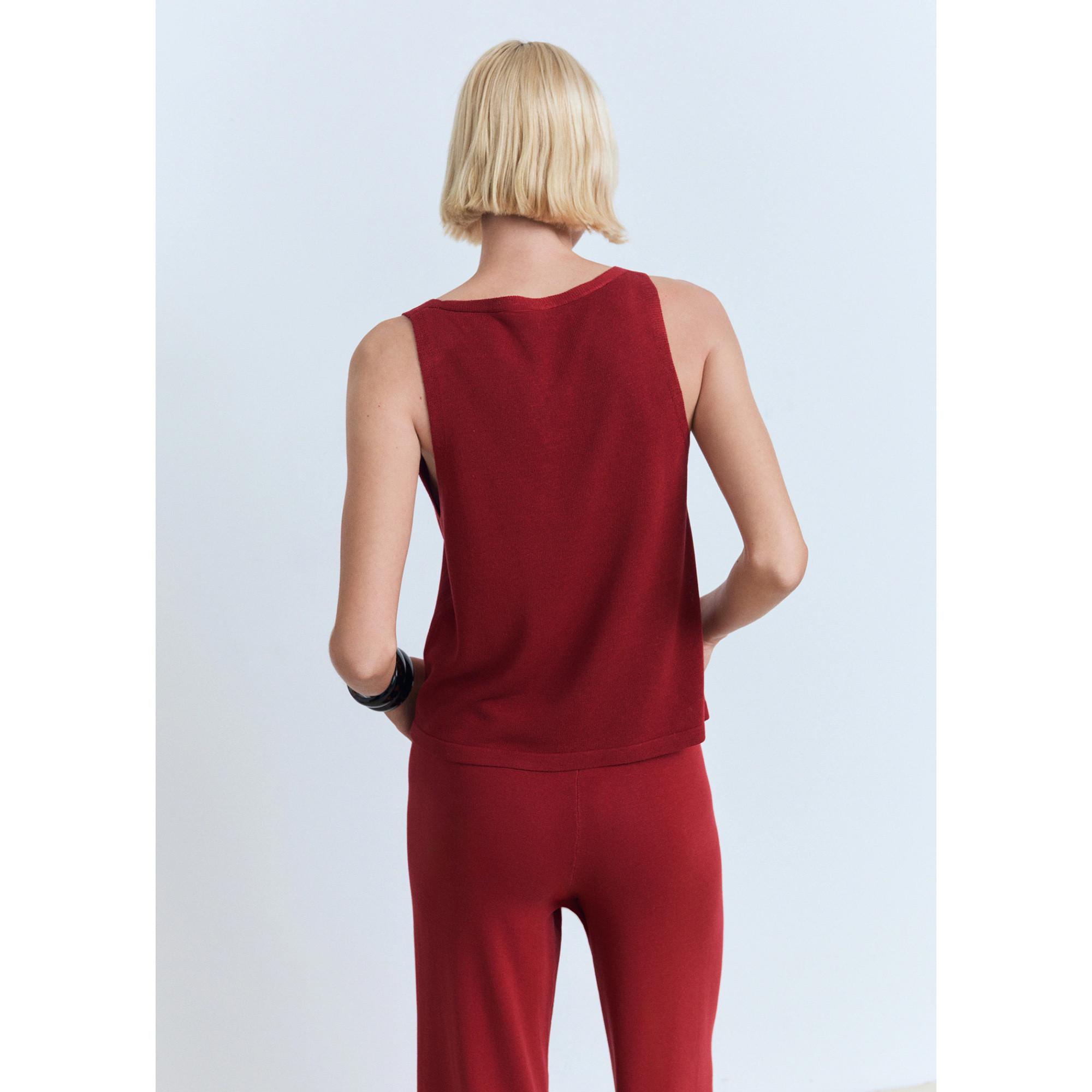 MANGO VELLA Top Sans Manches Col V  