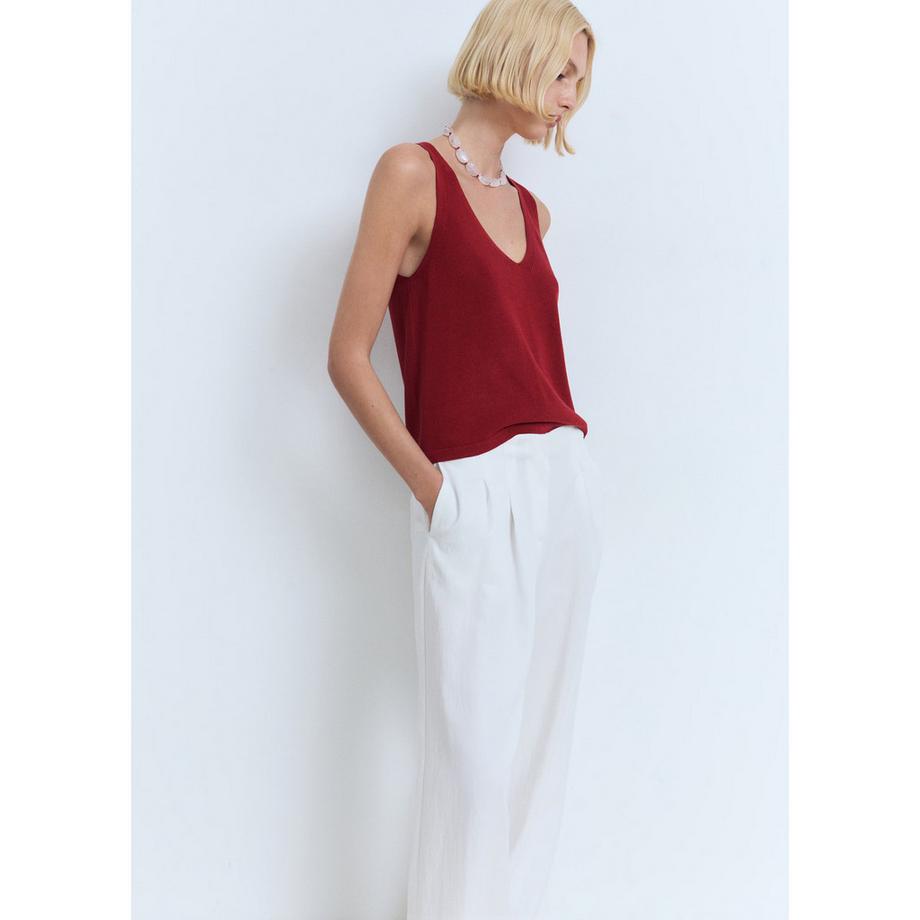 MANGO VELLA Top Sans Manches Col V  