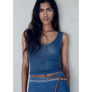 MANGO Fabri Top Court Tricot Sans Manches  