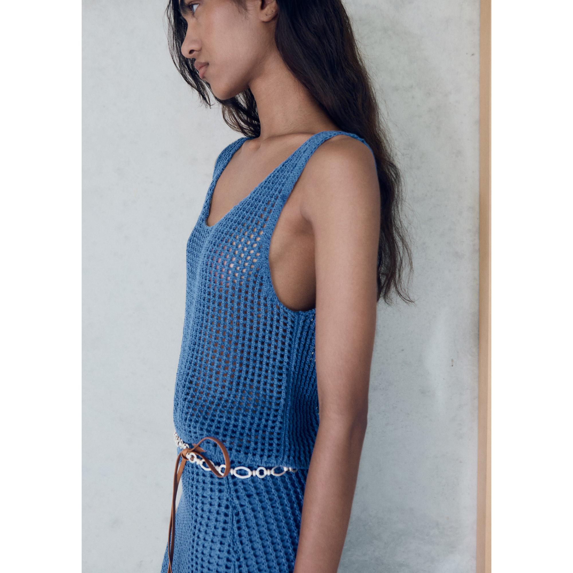 MANGO Fabri Top Court Tricot Sans Manches  