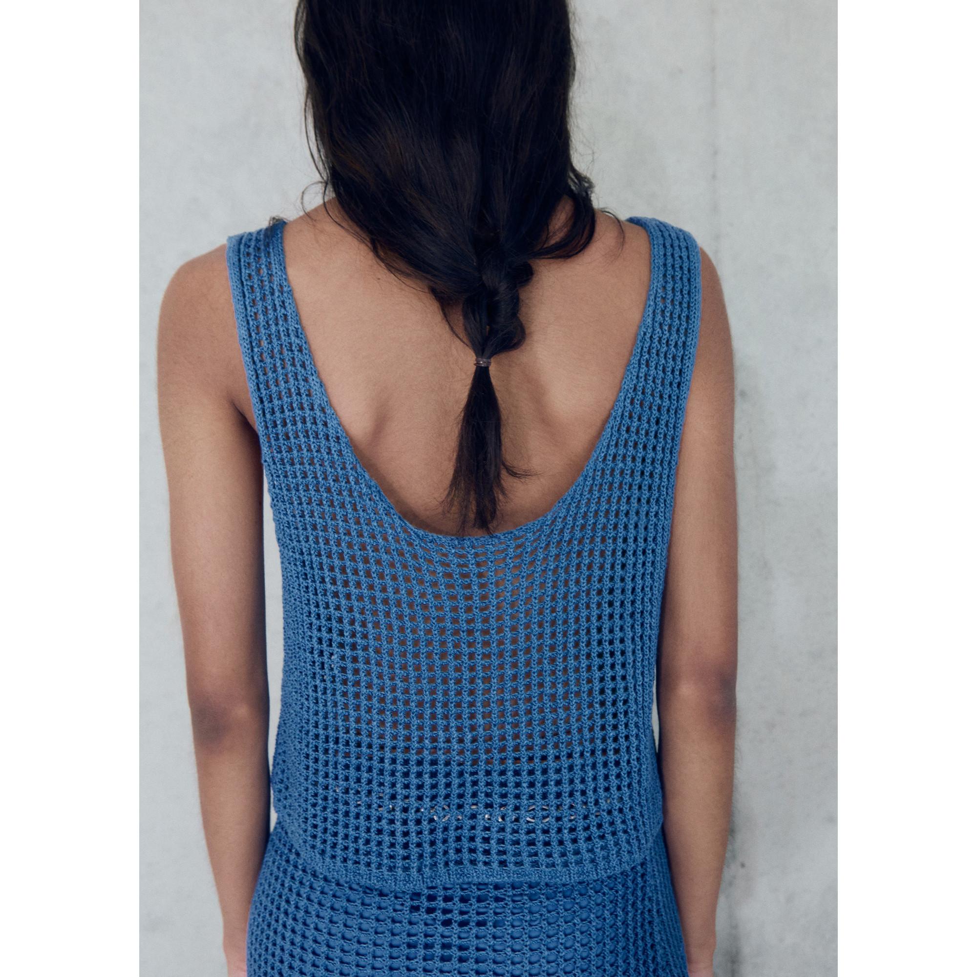 MANGO Fabri Top Court Tricot Sans Manches  