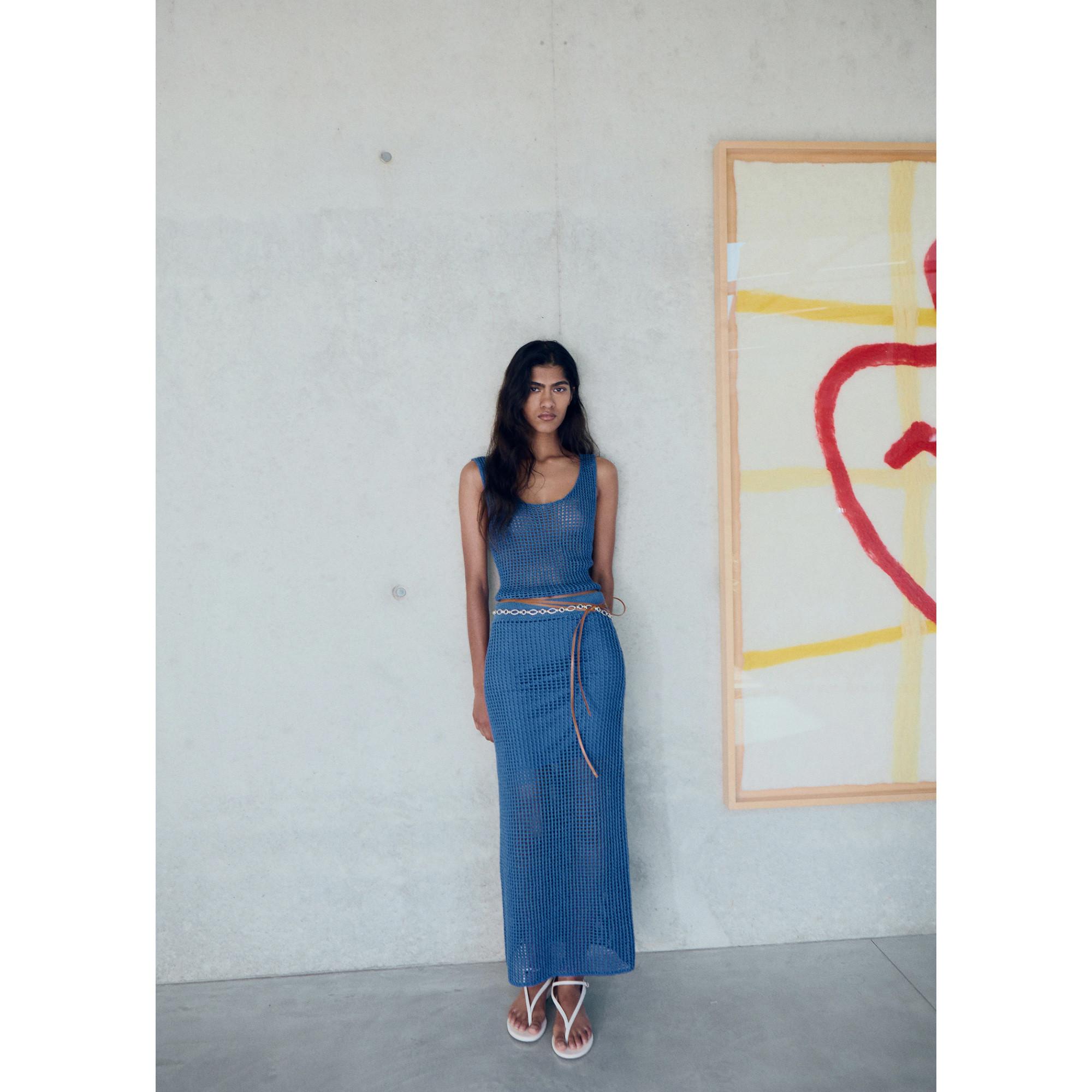 MANGO Fabri Top Court Tricot Sans Manches  