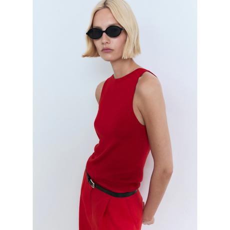 MANGO Suenyo Top Sans Manches Col Bateau  