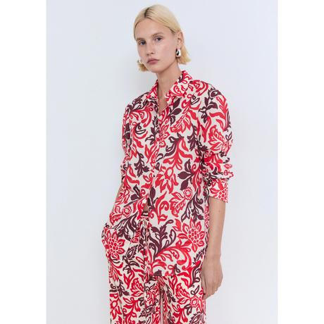 MANGO Julia Pantalon Large à Motif Floral  