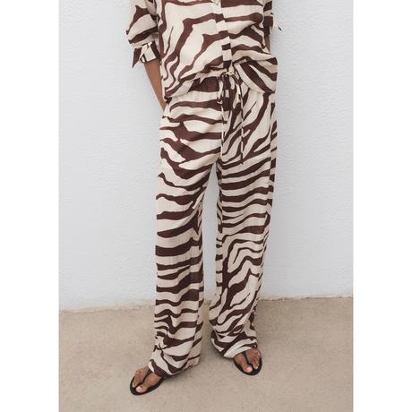 MANGO Koni Zebra Print Straight Fit Hose  