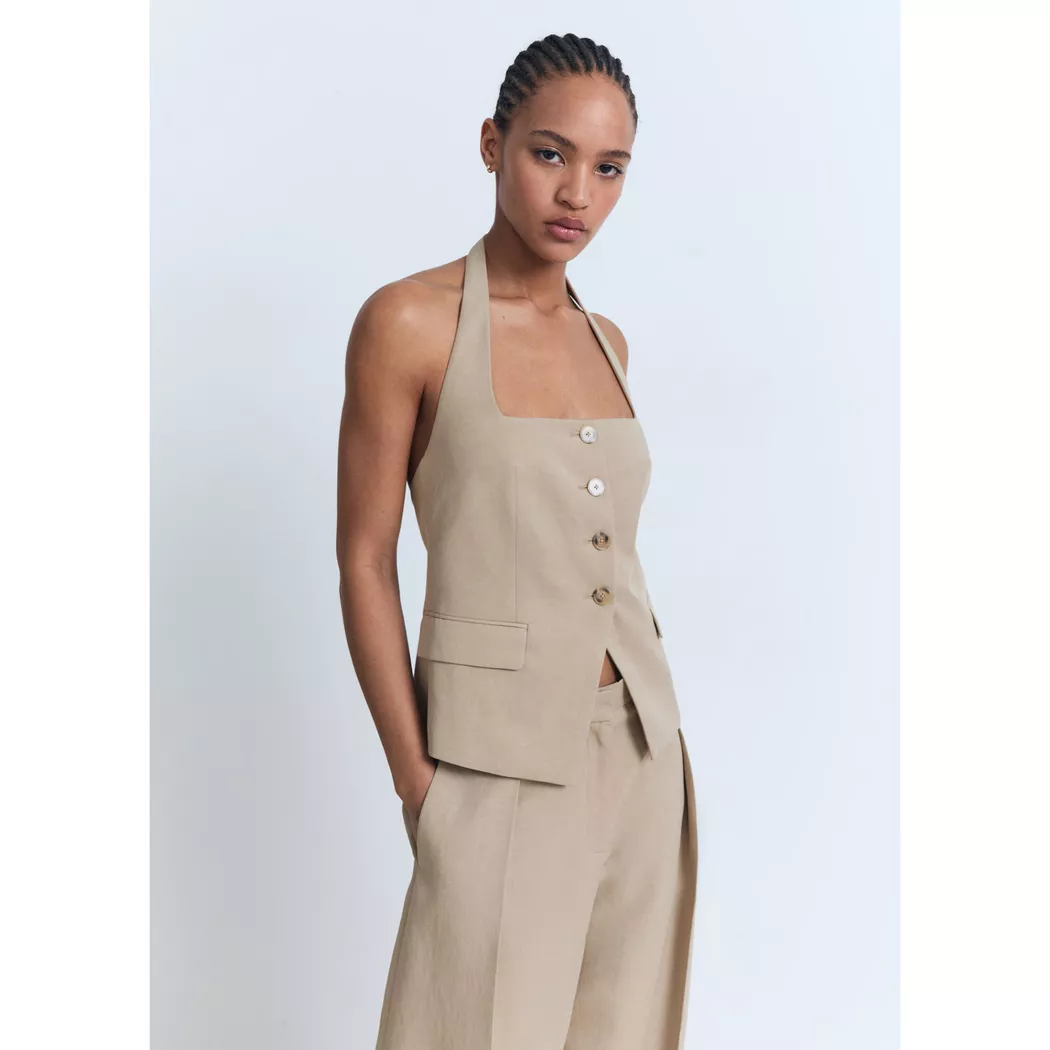 Mango - Gilet, für Damen, Grau, Größe S