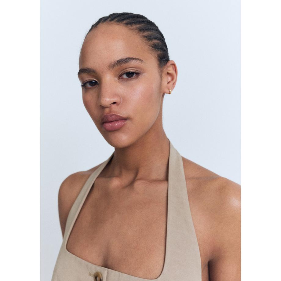 MANGO Olivia Leinen Lyocell Mischgewebe Gilet  