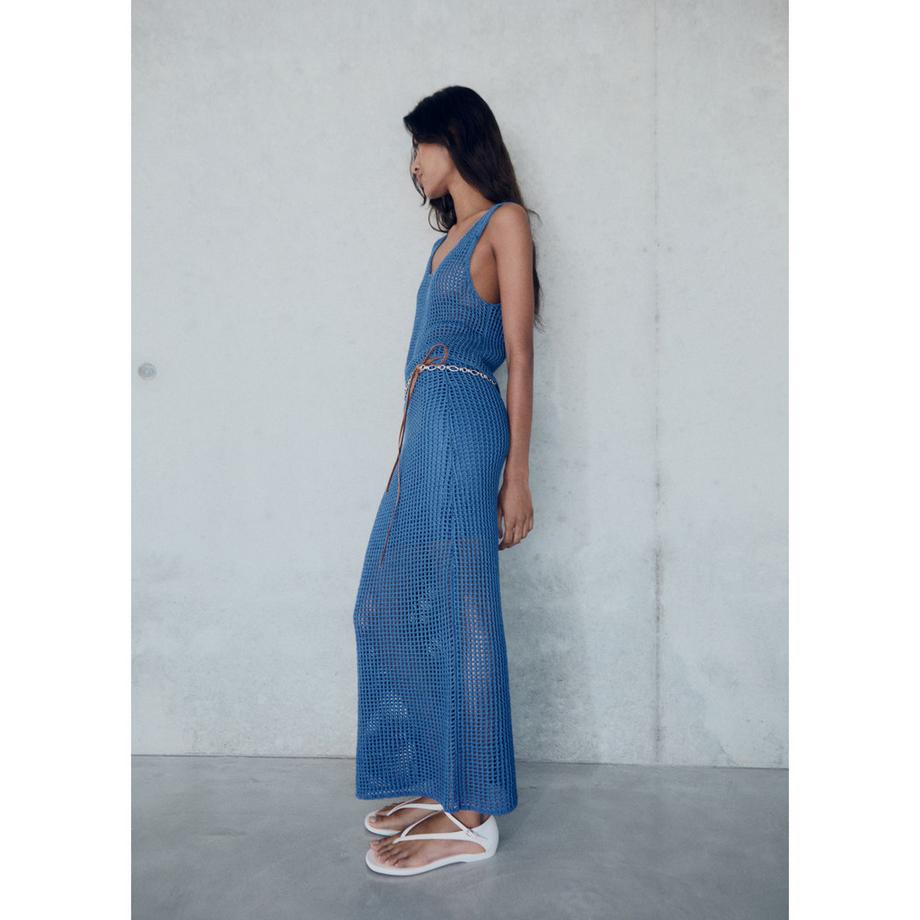 MANGO Fabri Häkelstrick Maxirock  