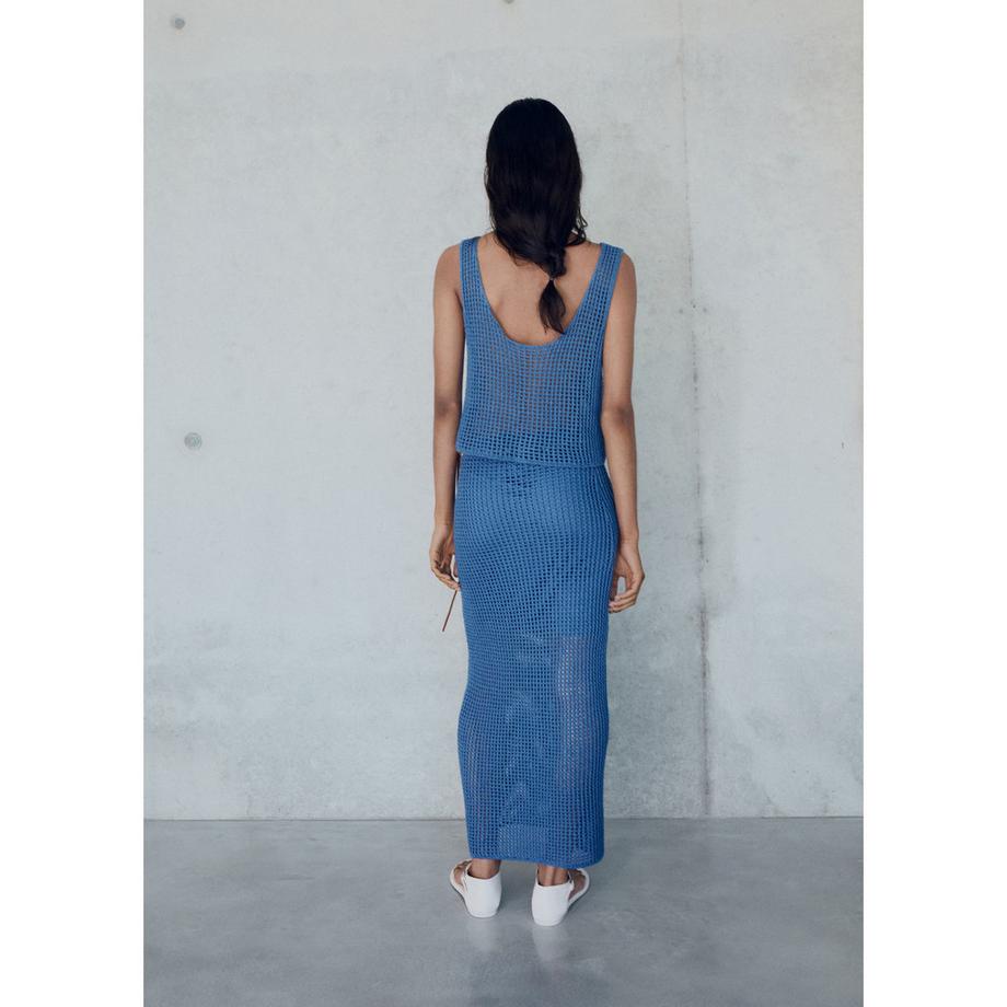 MANGO Fabri Häkelstrick Maxirock  