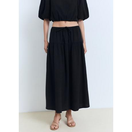 MANGO KIMOLOS Jupe Longue Étagée  