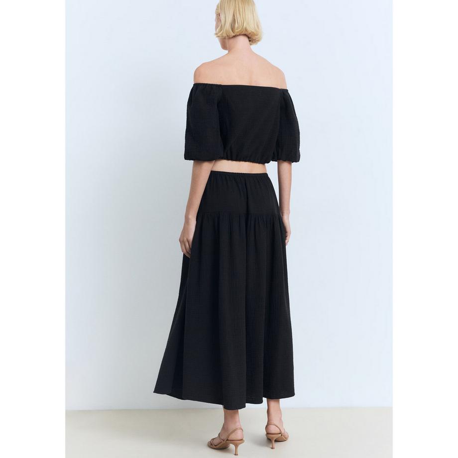 MANGO KIMOLOS Stufen Maxirock  