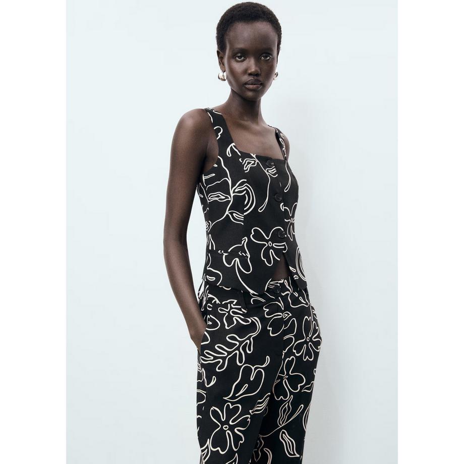 MANGO LIZA Gilet da completo Slim Fit fantasia floreale  