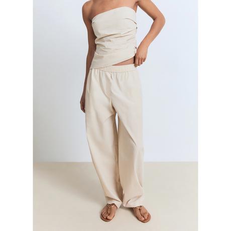 MANGO Willy Paperbag Straight Leg Hose  