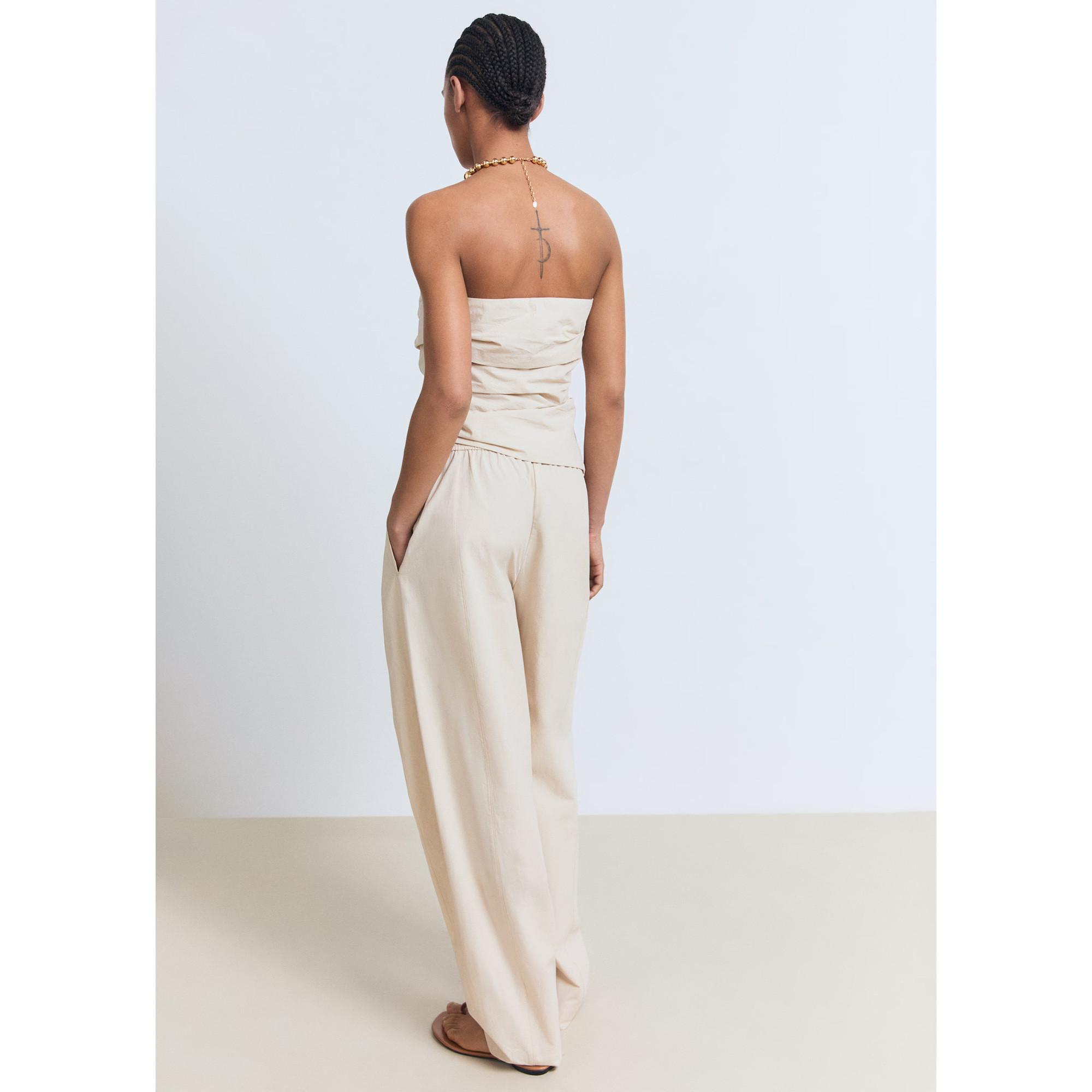 MANGO Willy Paperbag Straight Leg Hose  