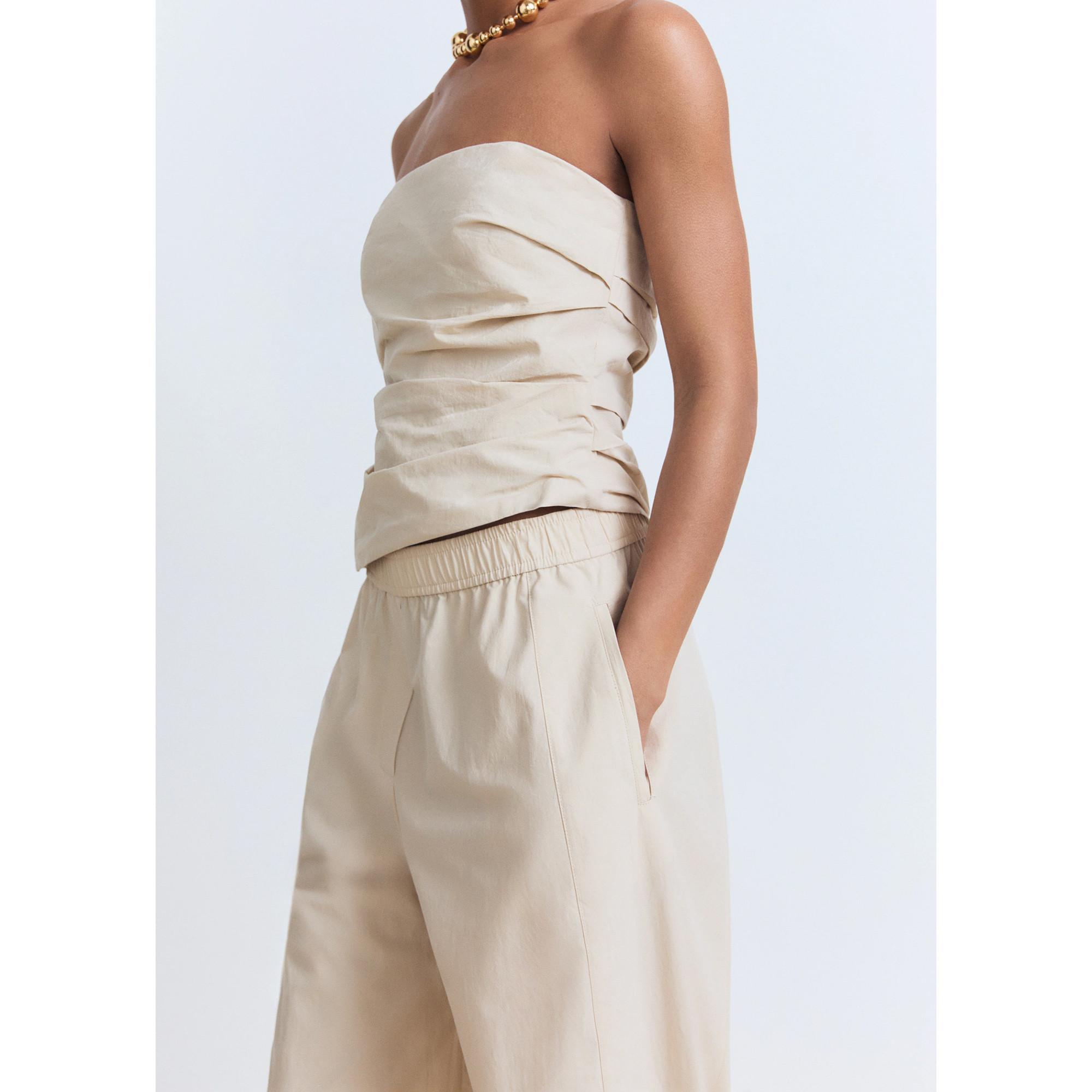 MANGO Willy Paperbag Straight Leg Hose  