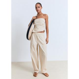 MANGO Willy Paperbag Straight Leg Hose  