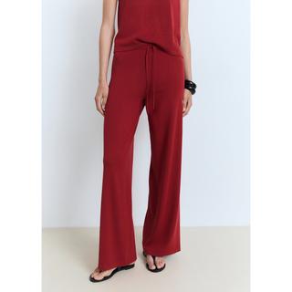 MANGO VELLA Pantalon Droit Maille Fine  