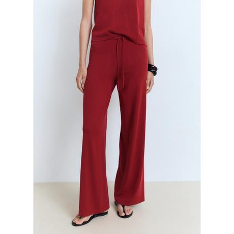 MANGO VELLA Pantalon Droit Maille Fine  