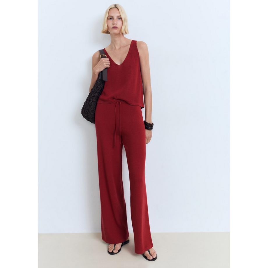 MANGO VELLA Gerade Strickhose  