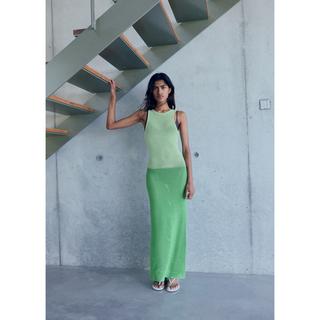 MANGO Block Robe Maxi Crochet Bicolore  