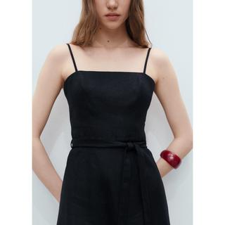 MANGO Nickie Robe Midi Sans Manches avec Ceinture  