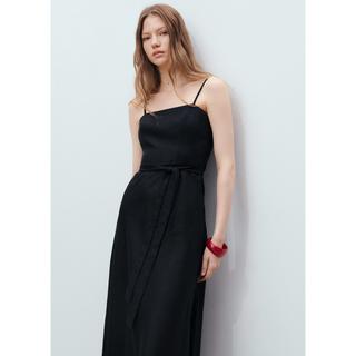 MANGO Nickie Robe Midi Sans Manches avec Ceinture  