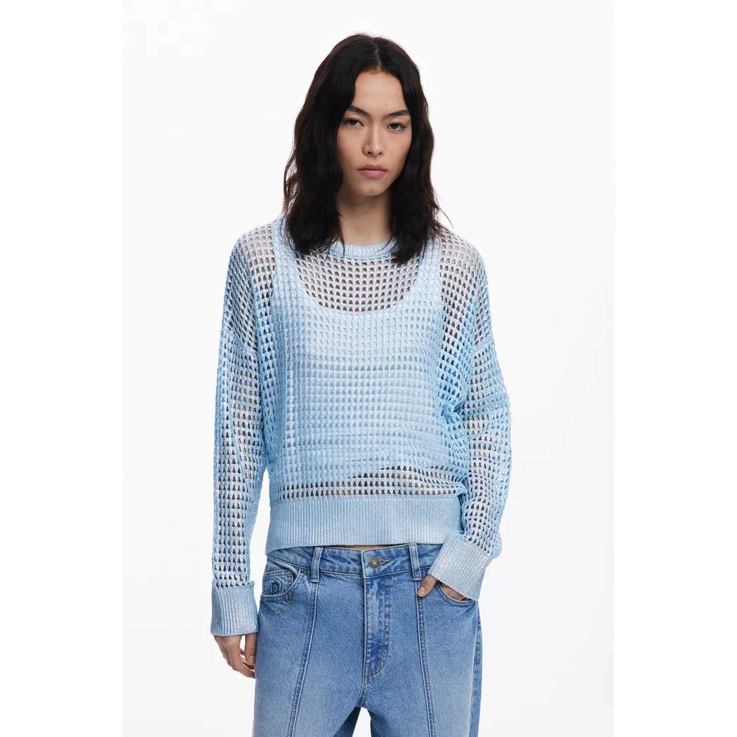 Desigual Cardigan à fleurs BLUE M female