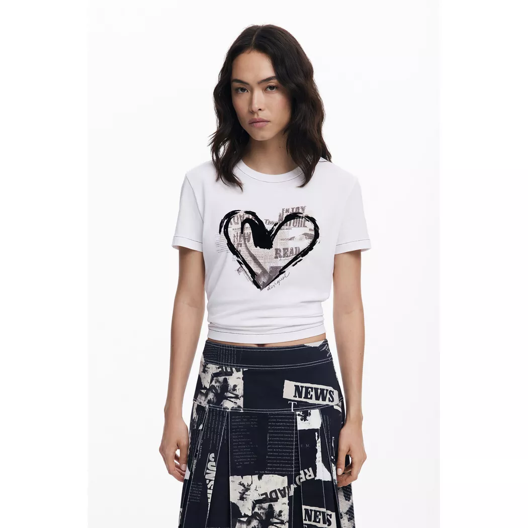 Desigual T-shirt logo Visage WHITE M female
