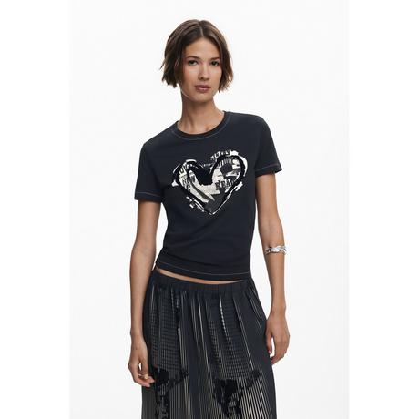 Desigual T-Shirt Imprimé Cœur  