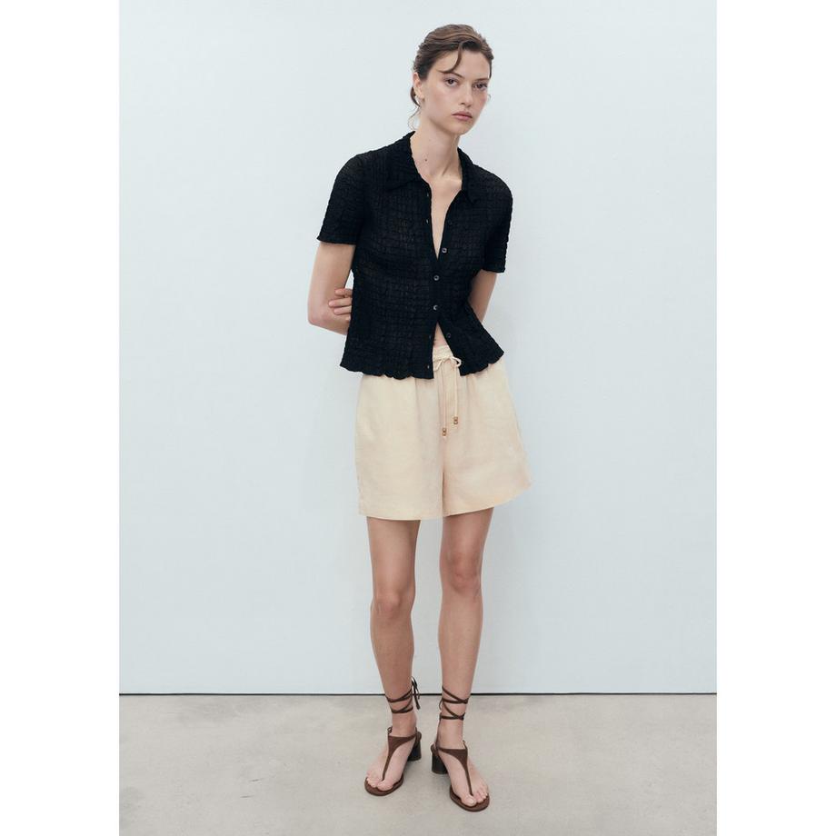 MANGO Bogota Straight Fit Tunnelzug Shorts  