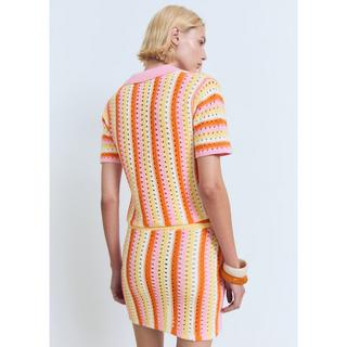 MANGO BABYLON Gestreifter Strick Polo Pullover  