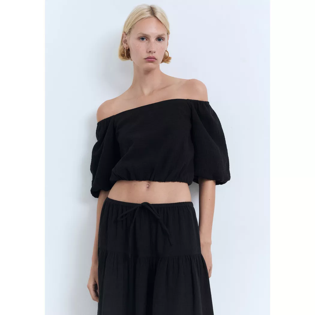 Mango - Bluse, für Damen, Black, Größe XS