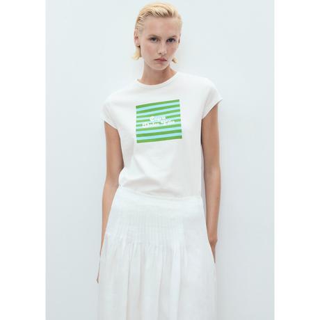 MANGO Illustra Regular Fit T-Shirt avec Imprimé Graphique  