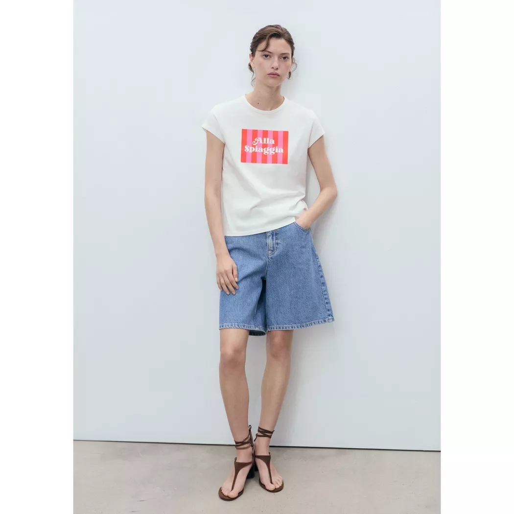 Mango - T-Shirt, für Damen, Paprika, Größe XS