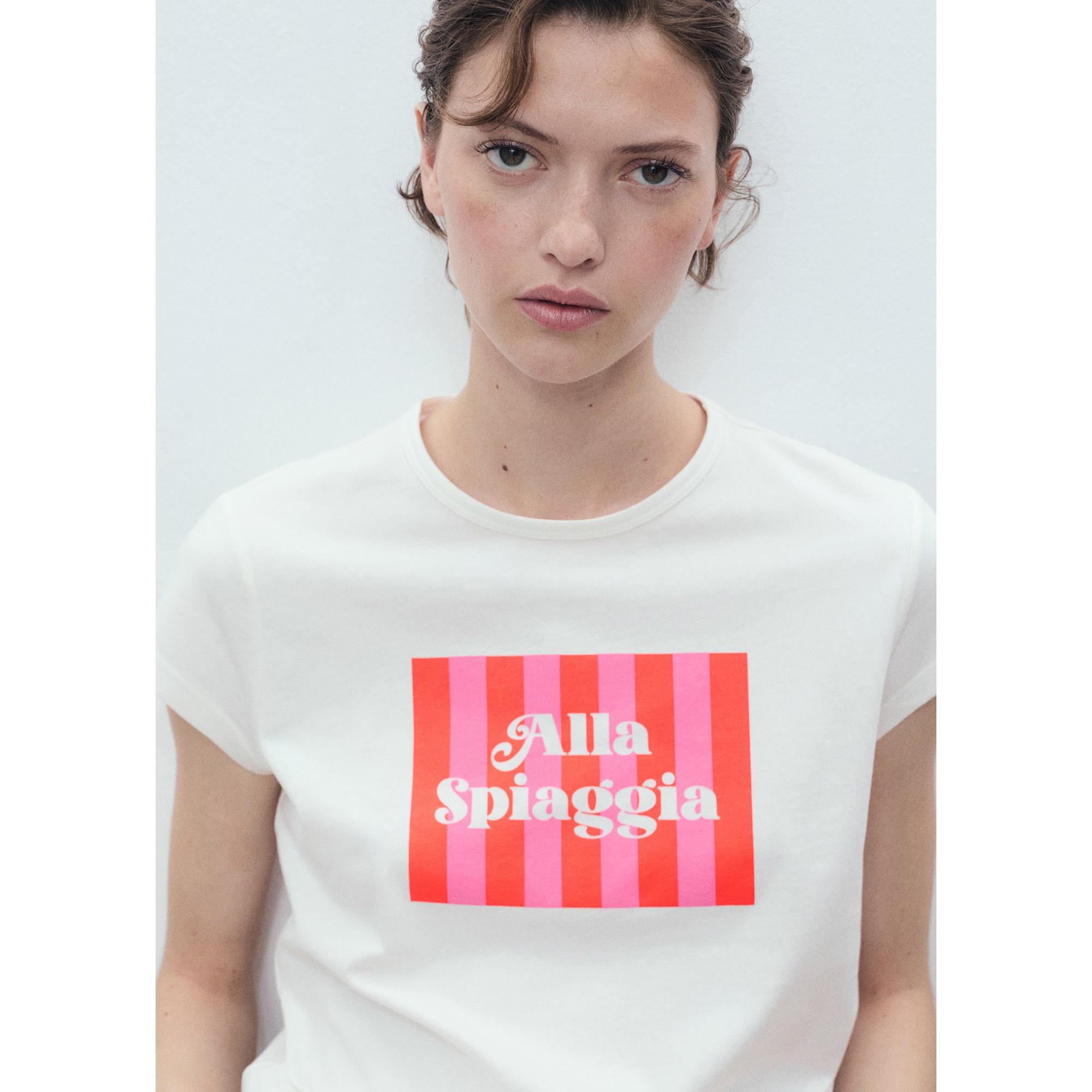 MANGO ILLUSTRA T-Shirt Imprimé Manches Courtes  