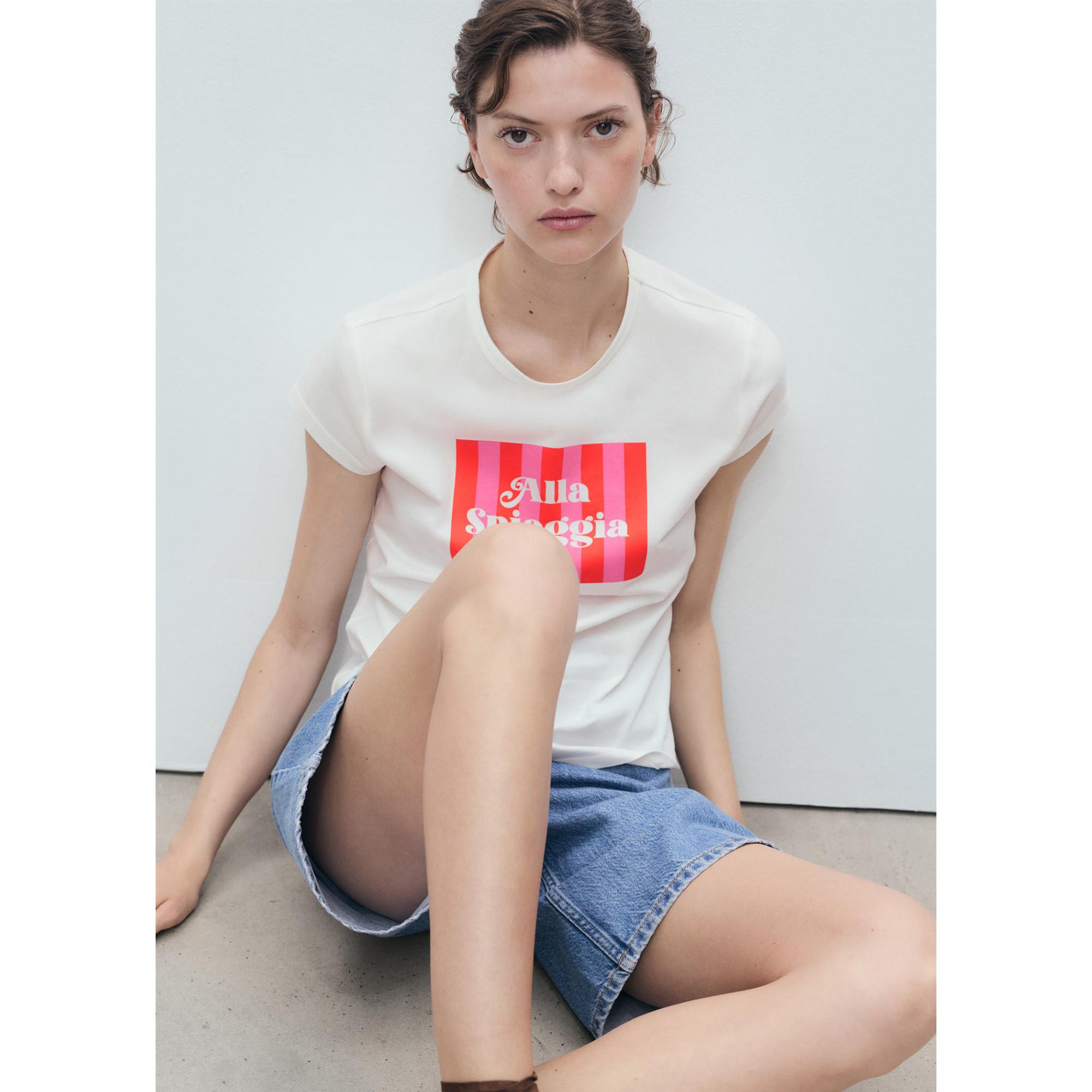 MANGO ILLUSTRA T-Shirt Imprimé Manches Courtes  