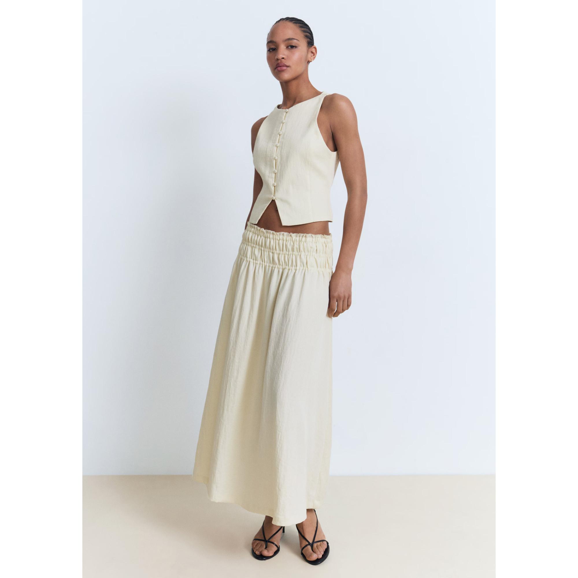 MANGO Perth Maxi Rock mit elastischem Bund  