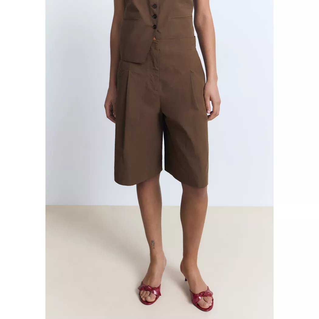 Mango - Bermuda Shorts, für Damen, Light Beige, Größe 40
