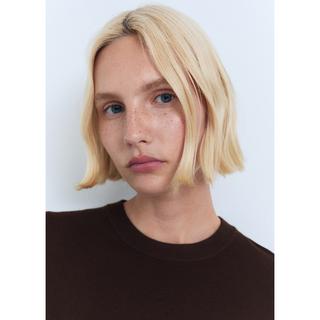 MANGO Basic Pull Manches Courtes Maille Fine  