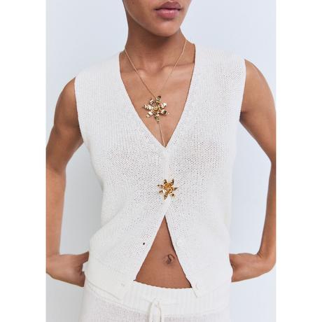 MANGO PALOMA Lochstrick Gilet  