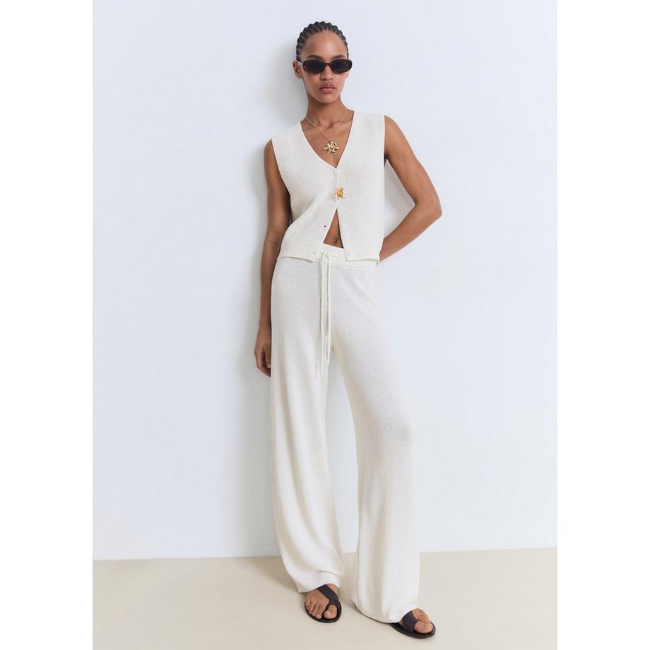 MANGO PALOMA Gilet en Maille Boutonné  