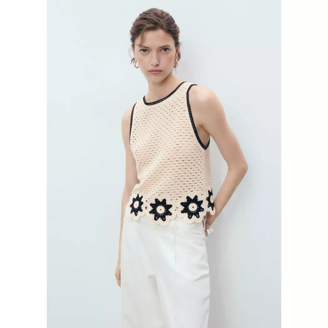 Mango - Top, für Damen, Café, Größe S 6