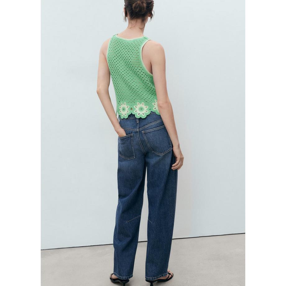 MANGO Fleur Top in Maglia all'Uncinetto  