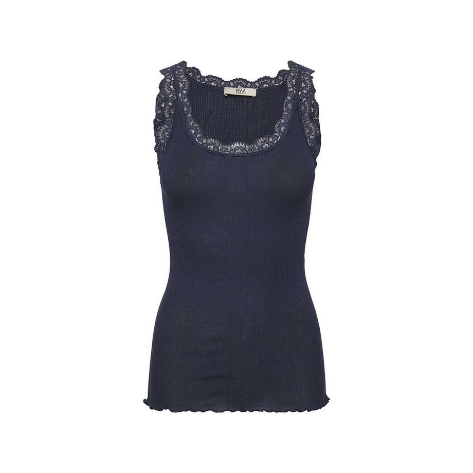 RM BY ROSEMUNDE Top a Costine con Bordo in Pizzo  