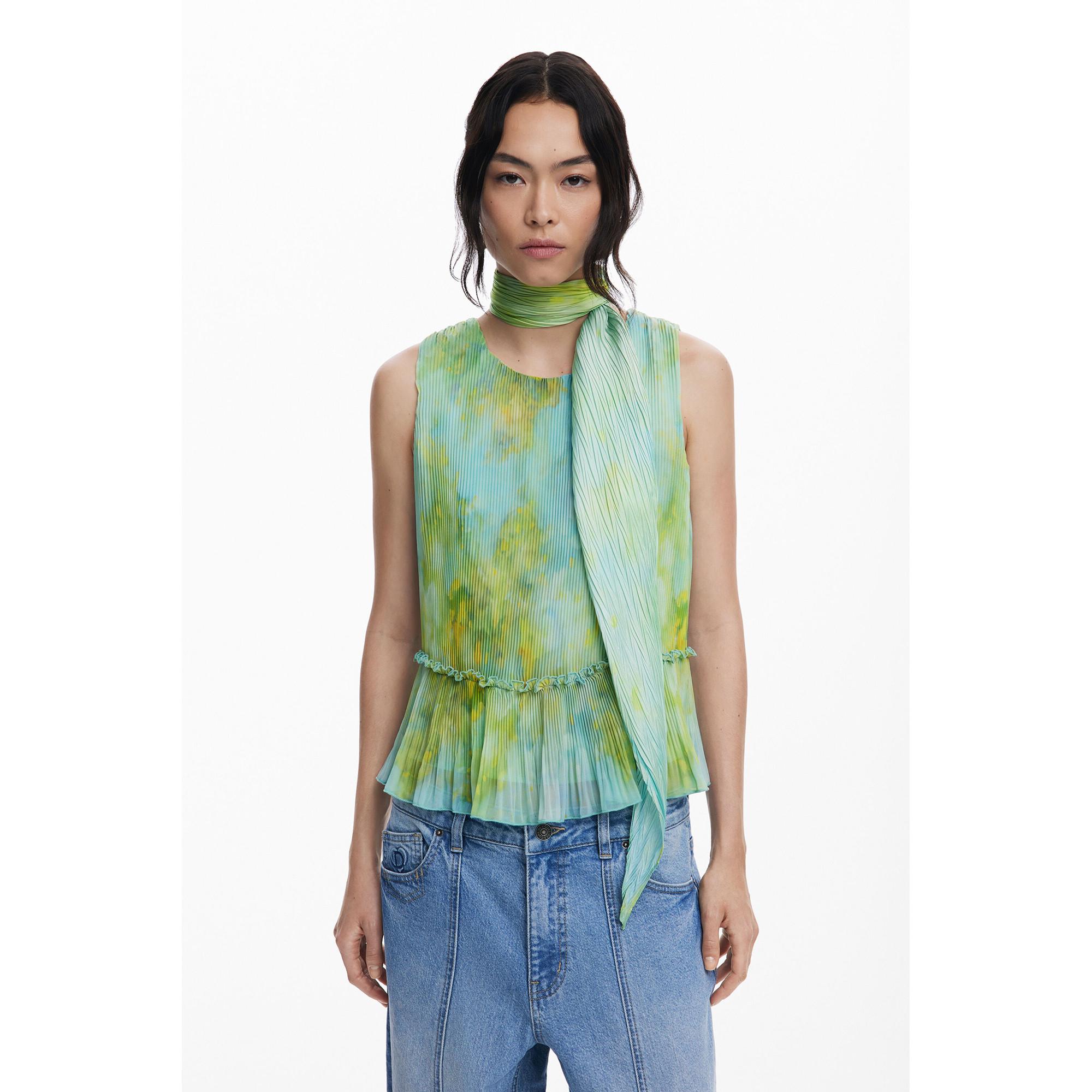 Desigual Echarpe Plissée Diamant  