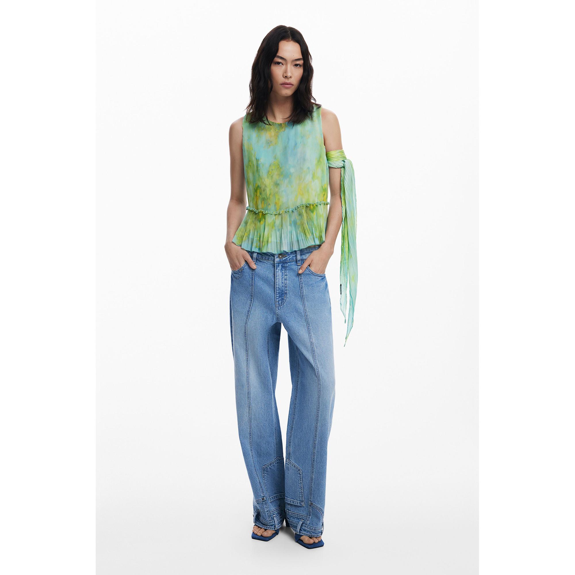 Desigual Echarpe Plissée Diamant  