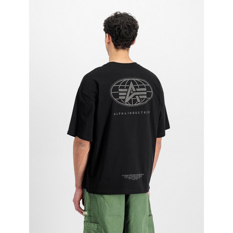 Alpha Industries World Logo Backprint T-Shirt Scollo a V  